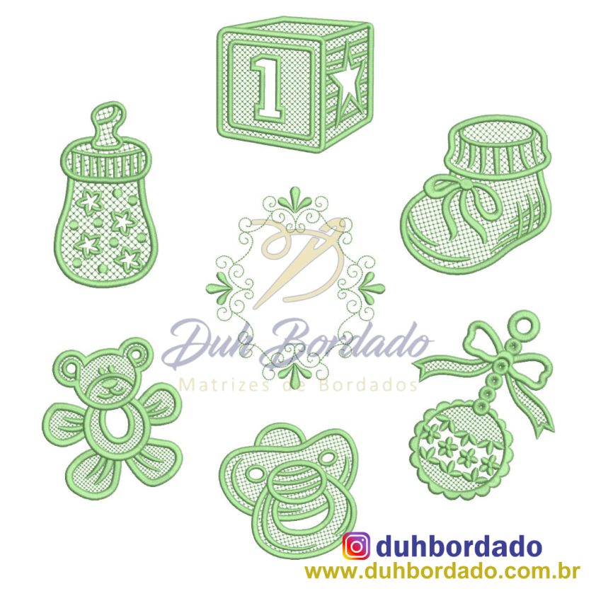 Coleção Matrizes de Bordados Cheirinho de Bebê Completa