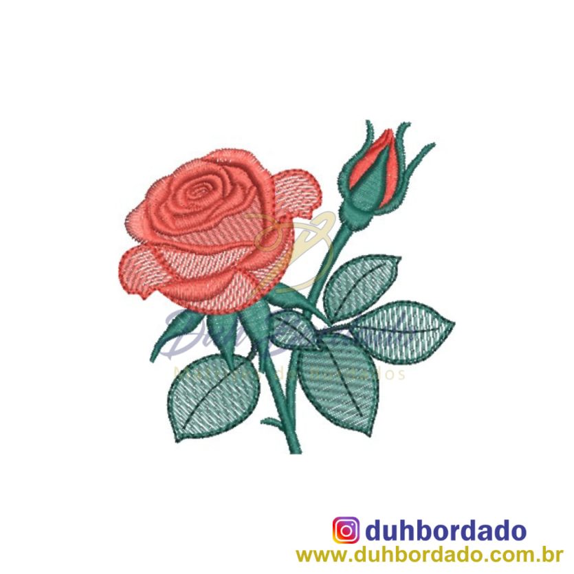 Matriz de Bordado Rosa