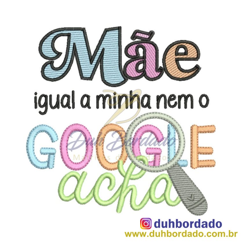 Matriz de Bordado Frase Dia das Mães
