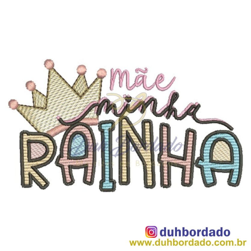 Matriz de Bordado Frase Dia das Mães