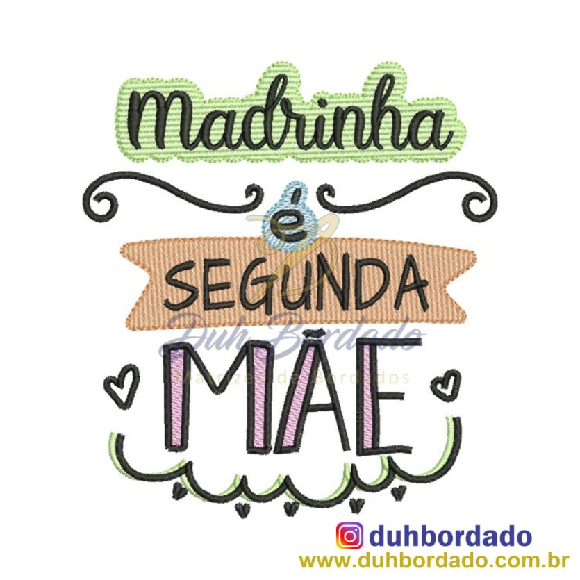 Matriz de Bordado Frase Dia das Mães