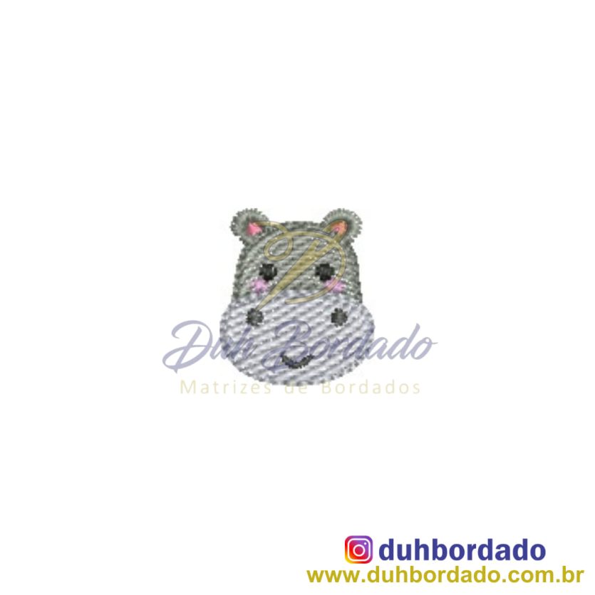 Matriz de Bordado Hipopótamo