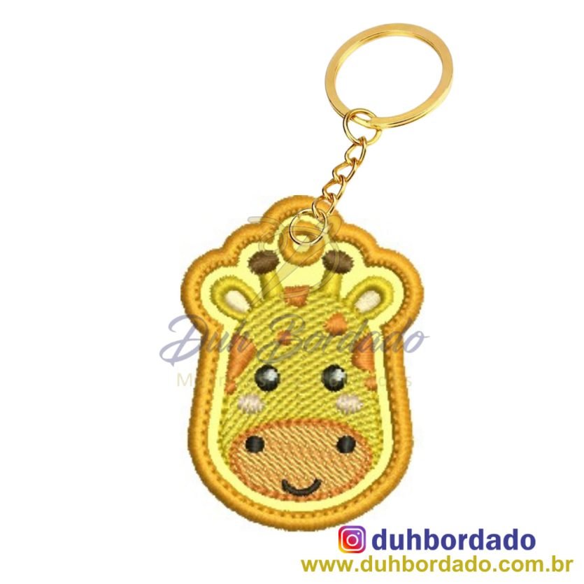 Matriz de Bordado Chaveiro Girafinha