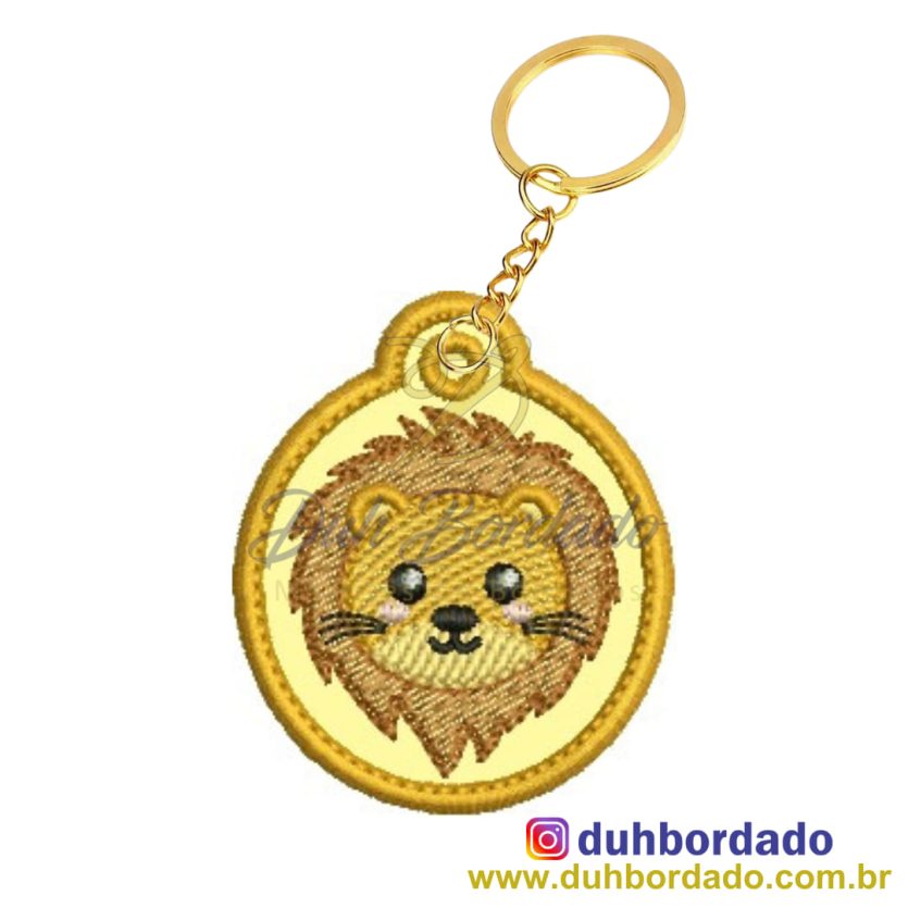 Matriz de Bordado Chaveiro Leãozinho