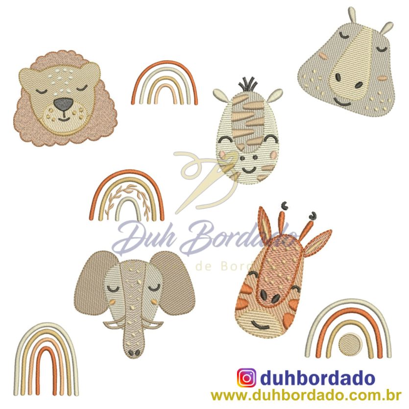 Coleção Matrizes de Bordados Safari Completa