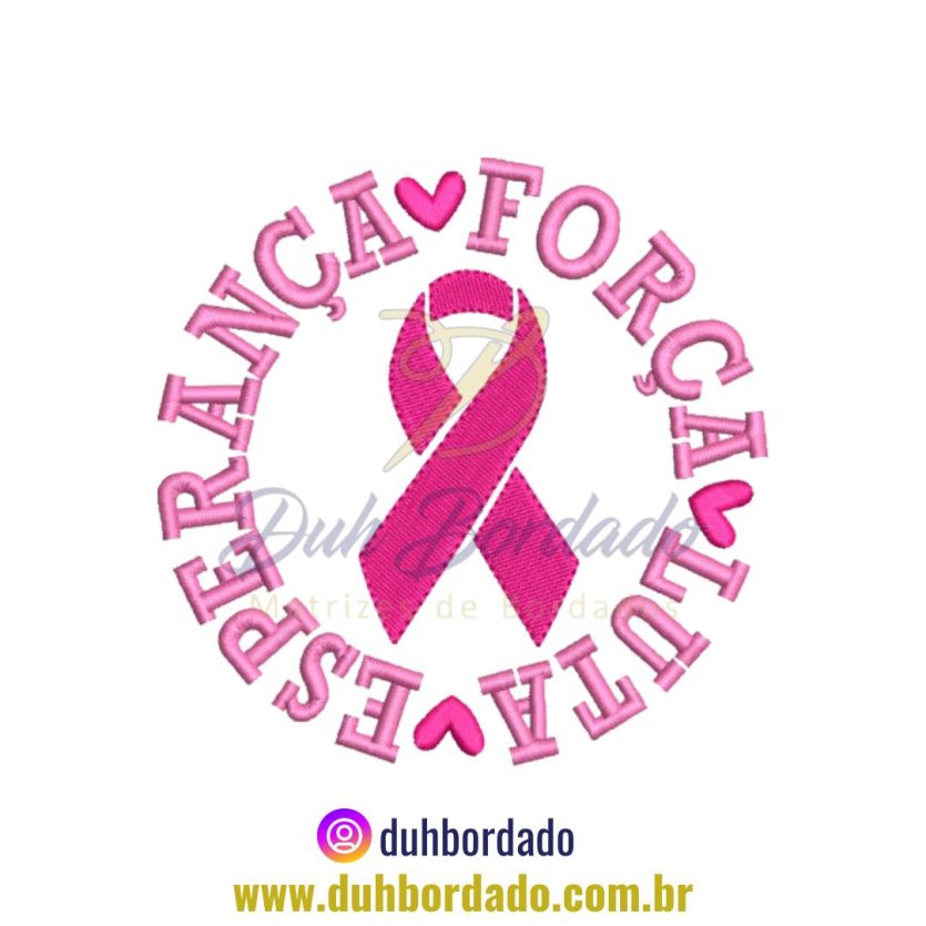 Matriz de Bordado Outubro Rosa
