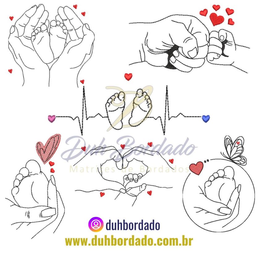 Coleção Matrizes de Bordados Amor Completa