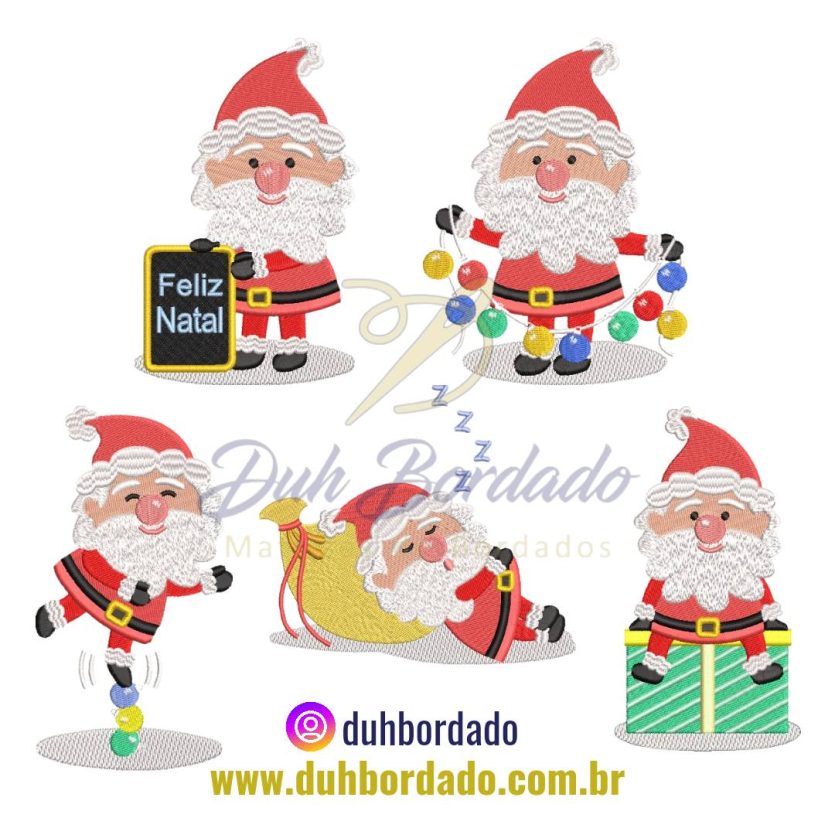 Coleção Matrizes de Bordados Papai Noel Completa