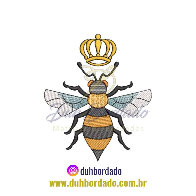 Matriz de Bordado de Abelha Rainha