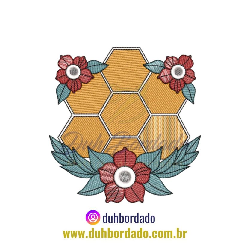 Matriz de Bordado de Favo de Mel
