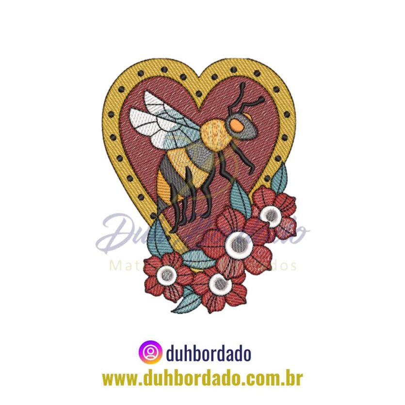 Matriz de Bordado de Abelha