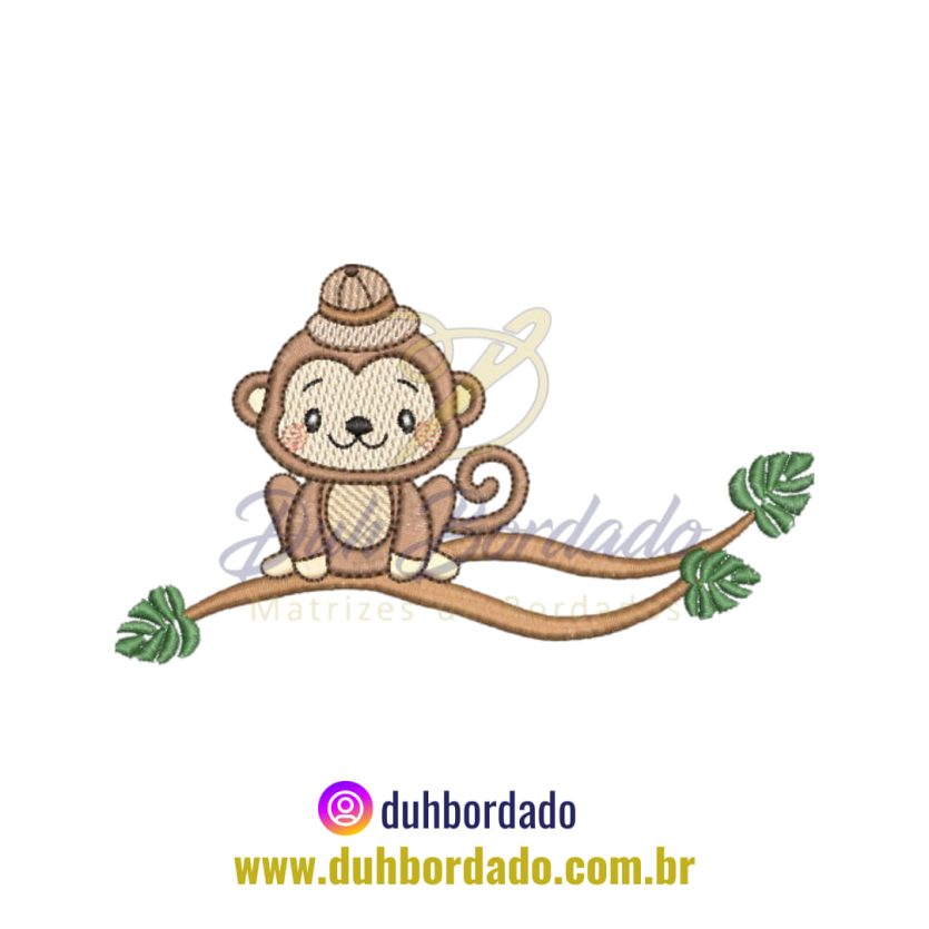 Matriz de Bordado de Macaco