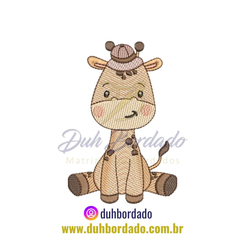 Matriz de Bordado de Girafa