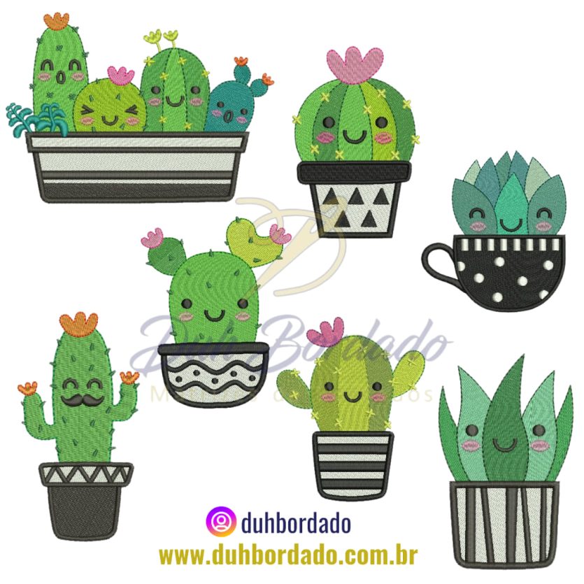 Coleção Matrizes de Bordados Cactos Completa