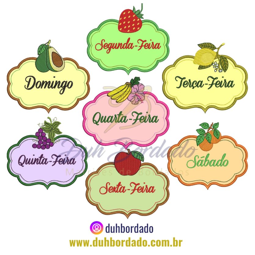 Coleção Matrizes de Bordados Semaninha Completa