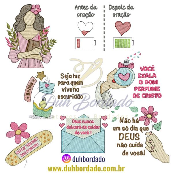 Coleção Matrizes de Bordados Mulher Abençoada