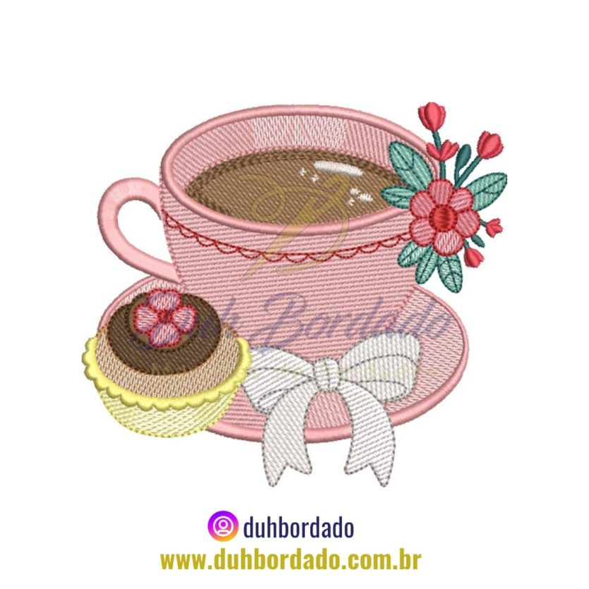 Matriz de Bordado de Xícara