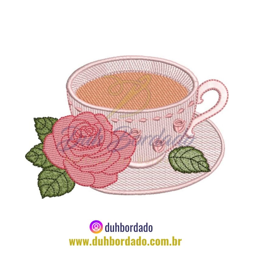 Matriz de Bordado de Xícara