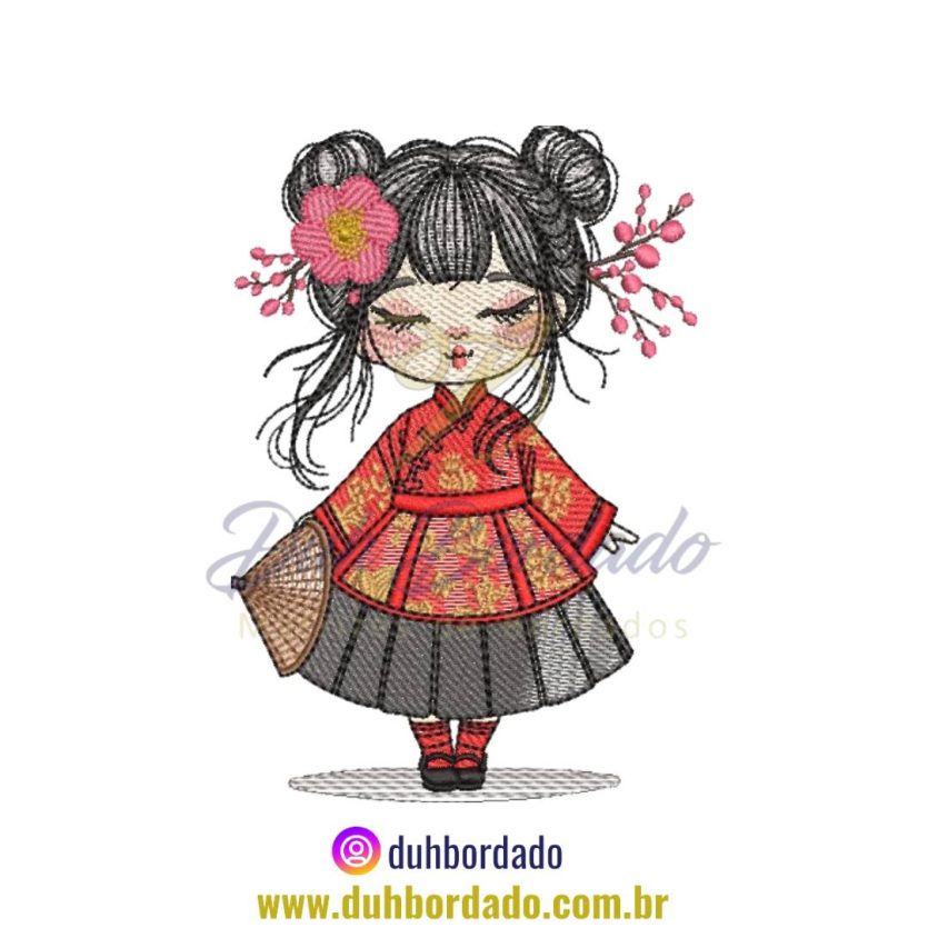 Matriz de Bordado de Gueixa