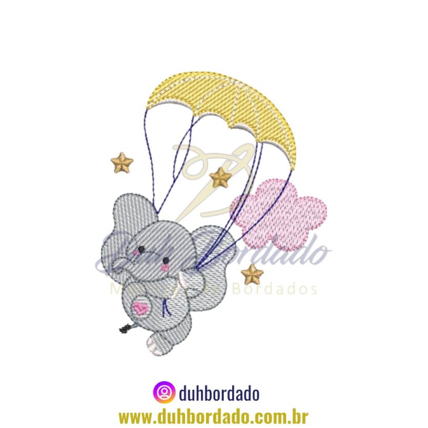 Matriz de Bordado de Elefante