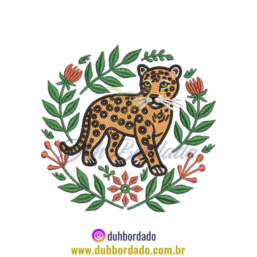 Matriz de Bordado de Onça Pintada