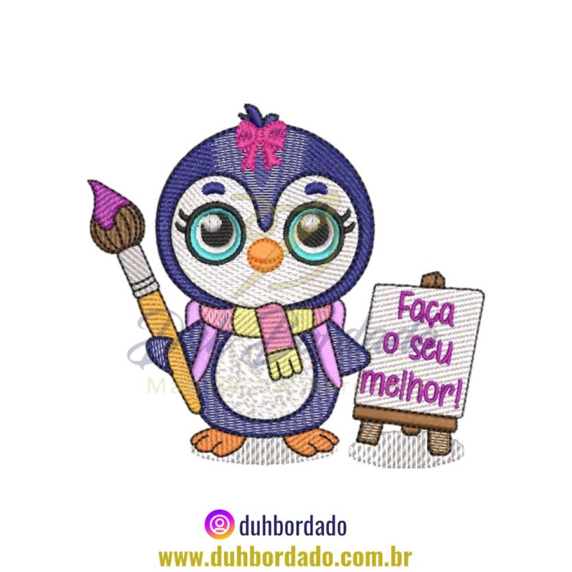 Matriz de Bordado de Pinguim