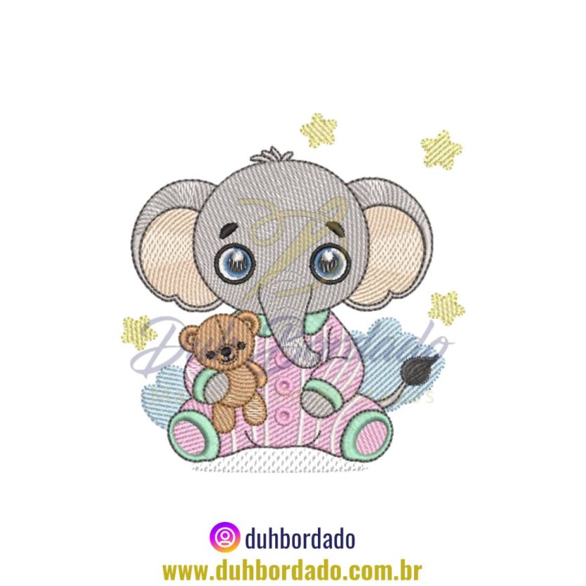 Matriz de Bordado de Elefante