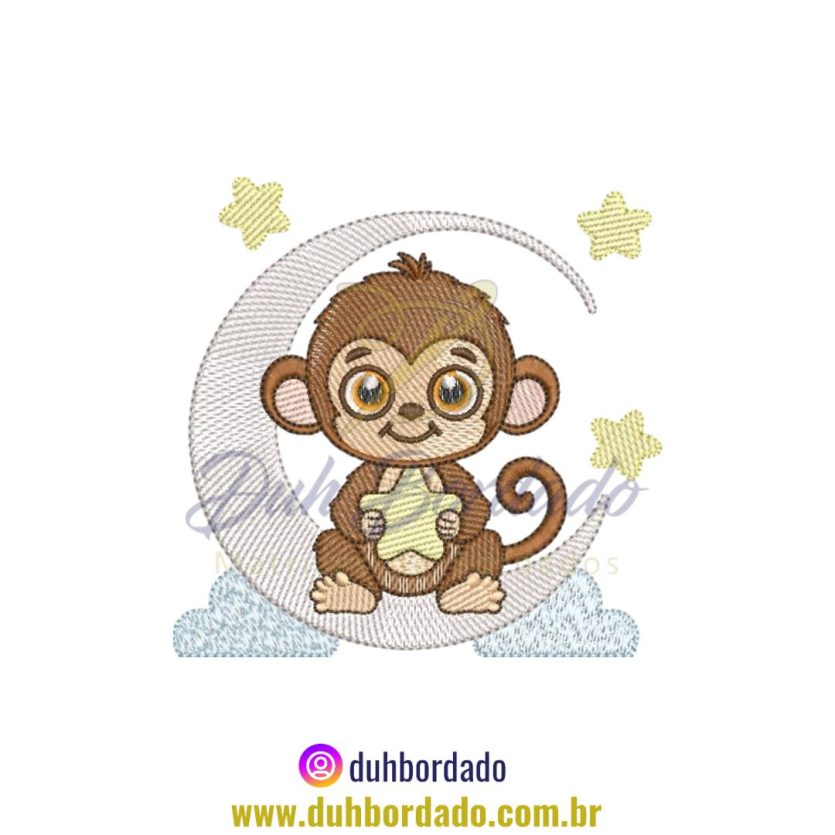 Matriz de Bordado de Macaco