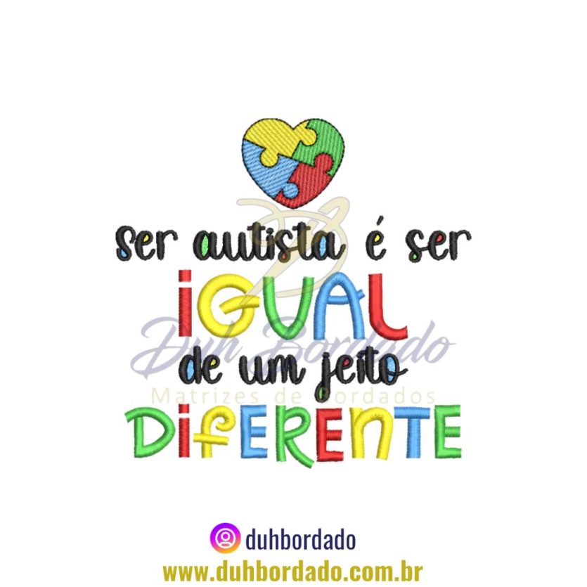 Matriz de Bordado Autismo