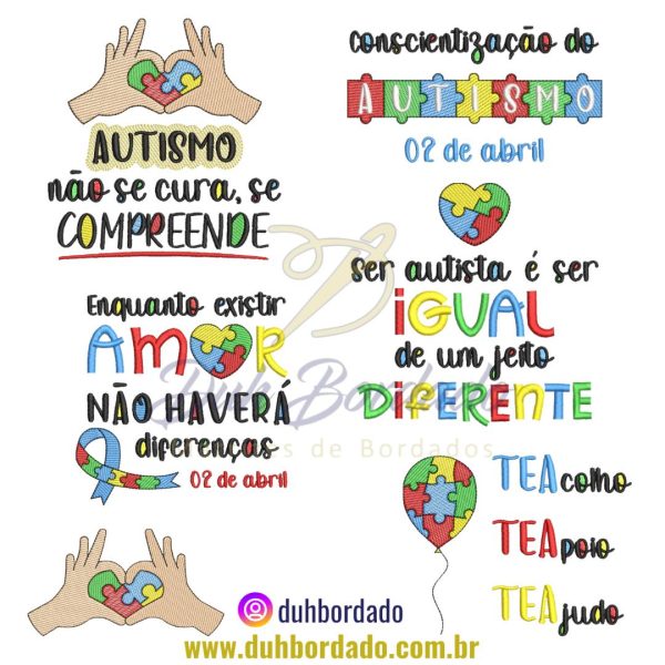 Coleção Matrizes de Bordados Autismo