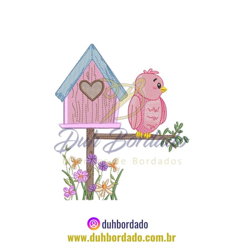 Matriz de Bordado de Casa de Passarinho