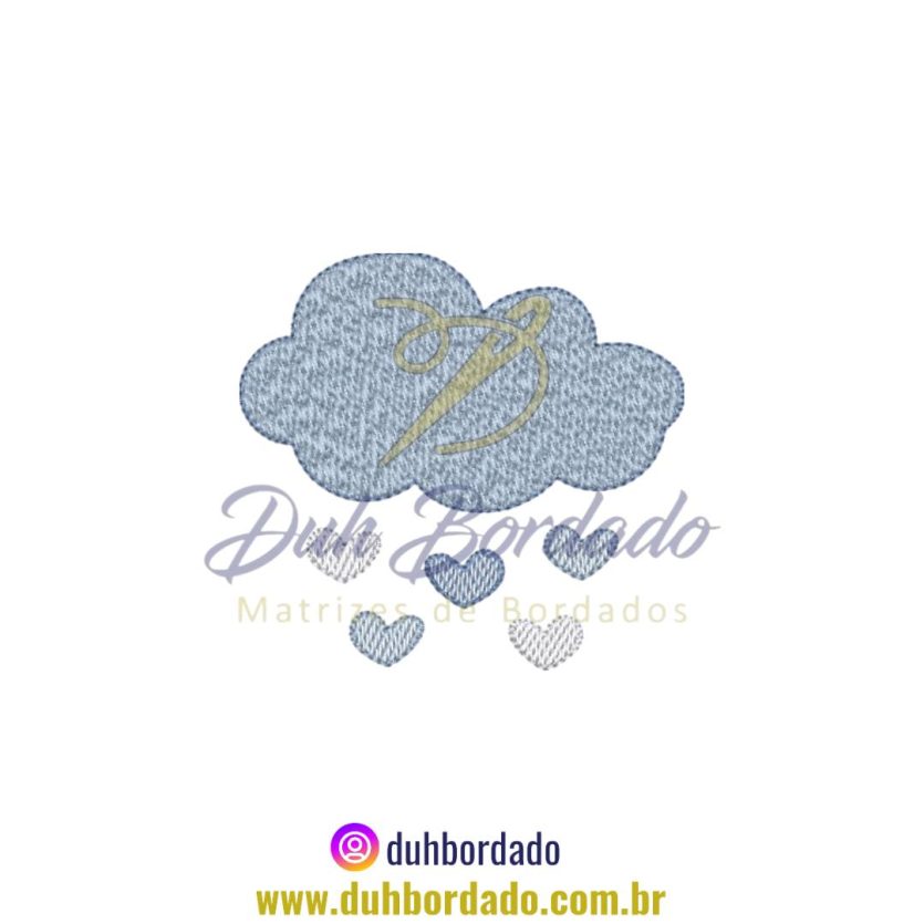 Matriz de Bordado de Chuva de Coração