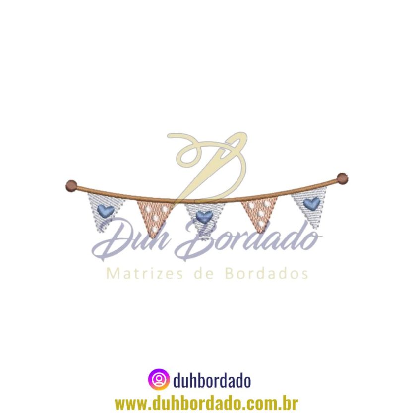 Matriz de Bordado de Bandeirinhas