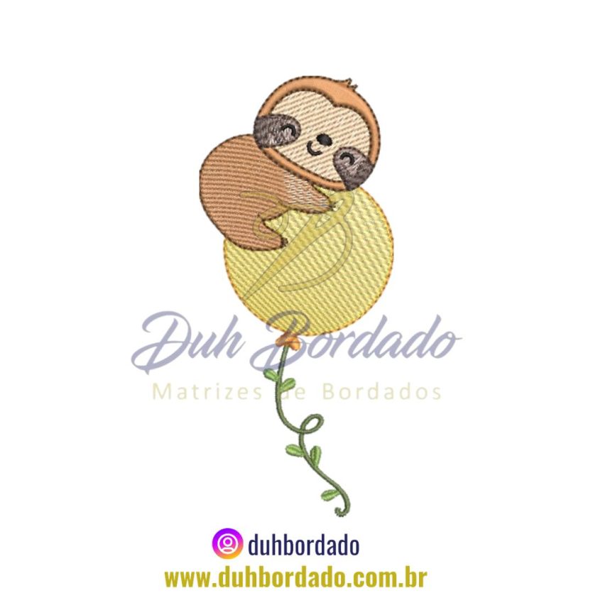 Matriz de Bordado de Bicho Preguiça
