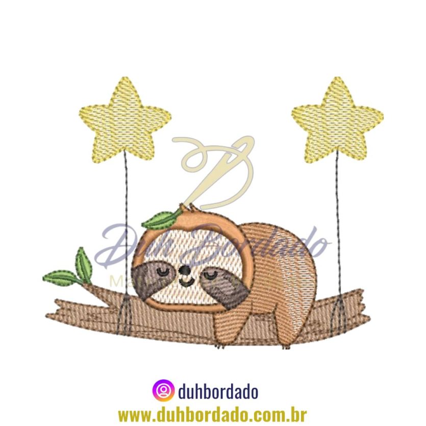 Matriz de Bordado de Bicho Preguiça