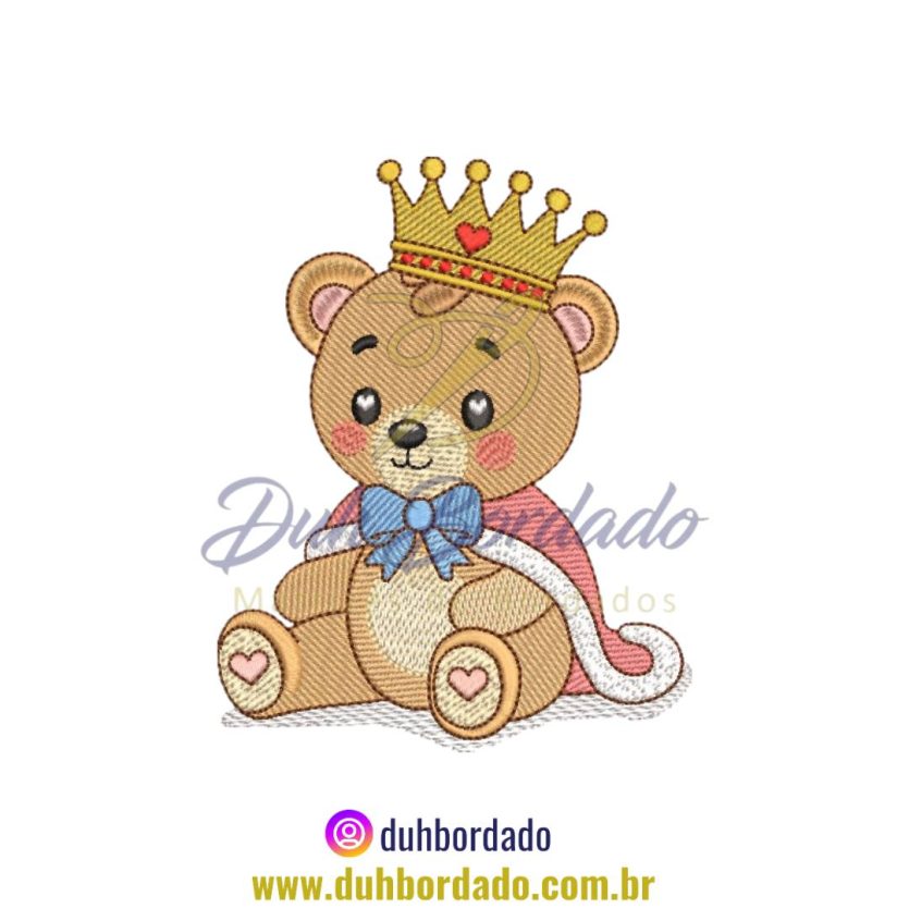 Matriz de Bordado de Ursinho Príncipe