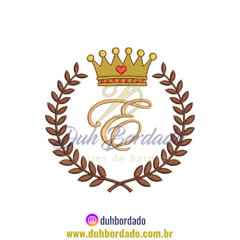 Matriz de Bordado de Moldura de Ramos