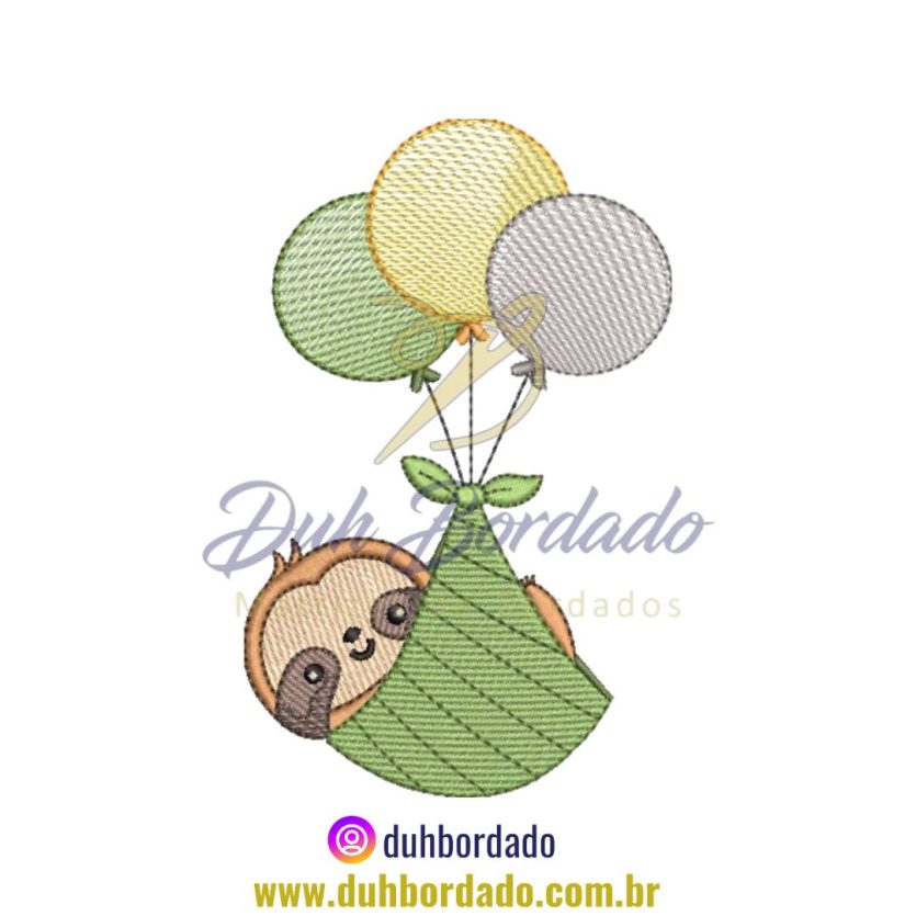 Matriz de Bordado de Bicho Preguiça