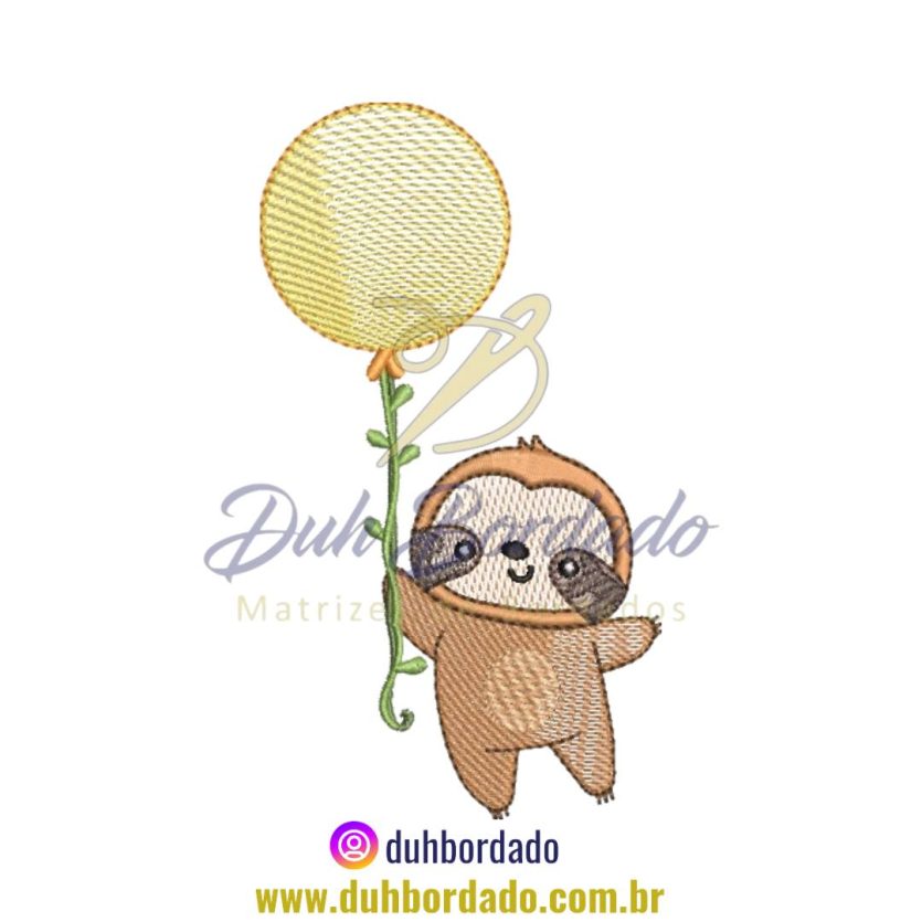 Matriz de Bordado de Bicho Preguiça