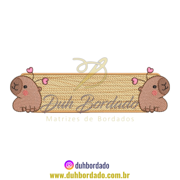 Matriz de Bordado de Capivara