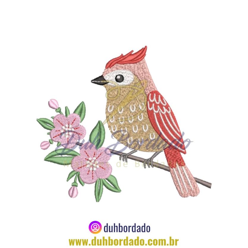 Matriz de Bordado de Pássaro