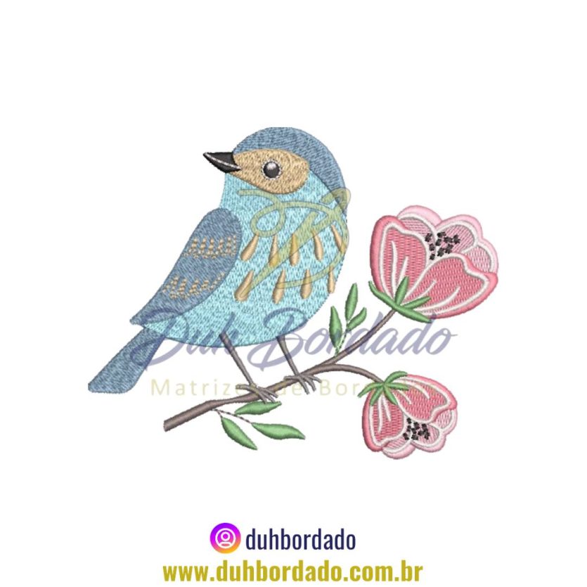 Matriz de Bordado de Pássaro