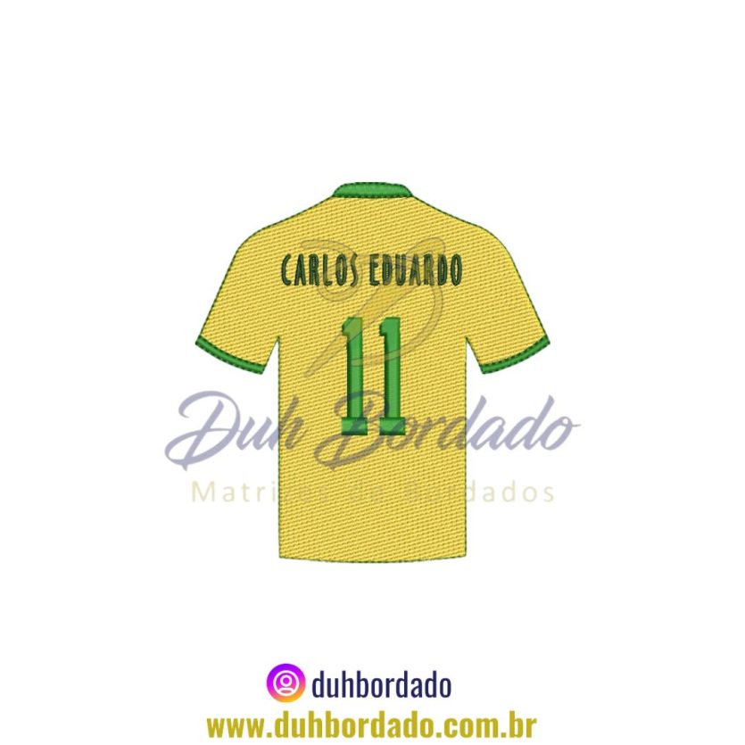 Matriz de Bordado de Camisa de Futebol