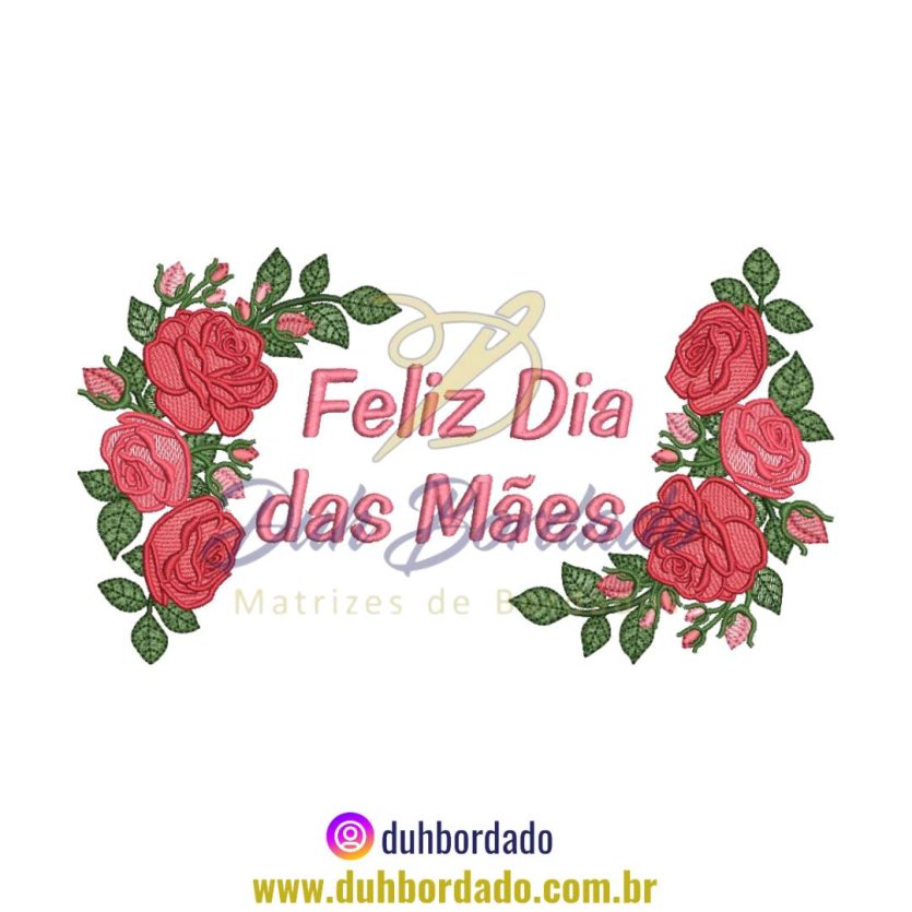 Matriz de Bordado de Rosas