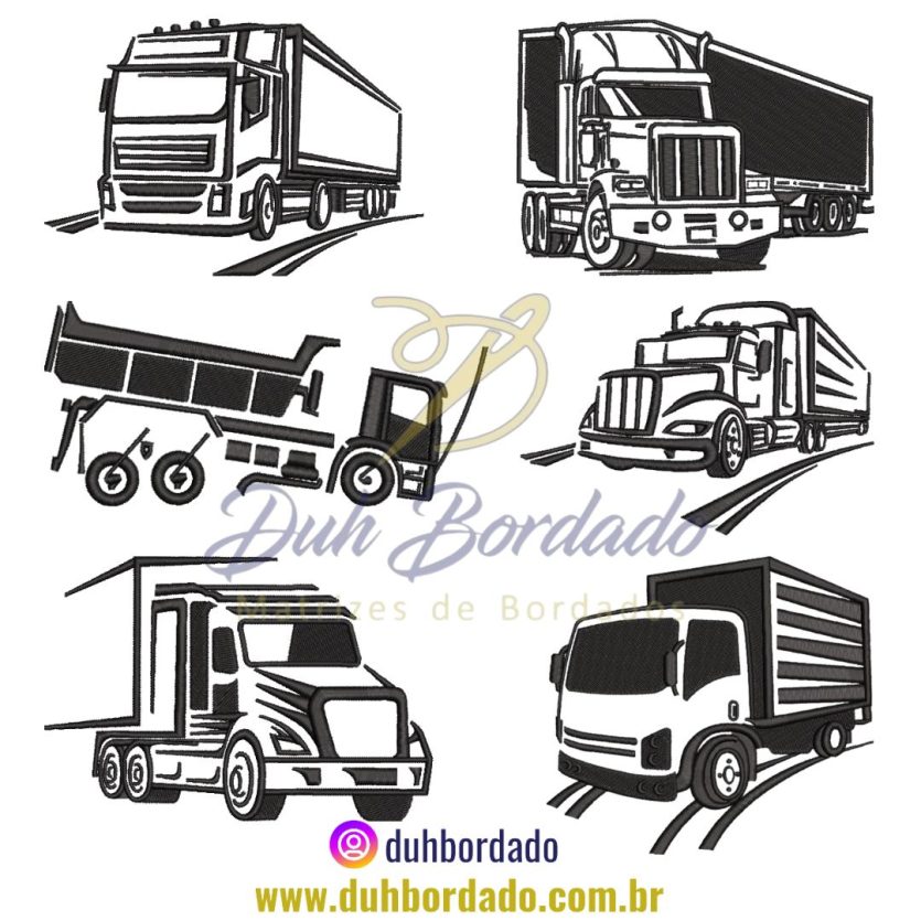 Coleção Matrizes de Bordados Caminhões