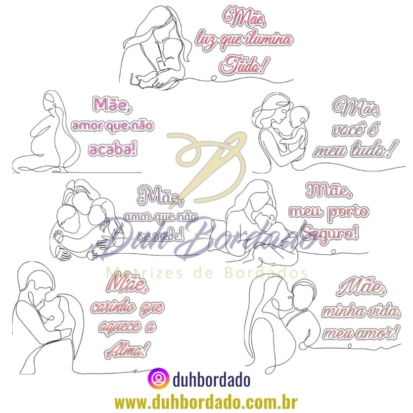Coleção Matrizes de Bordados Dia das Mães