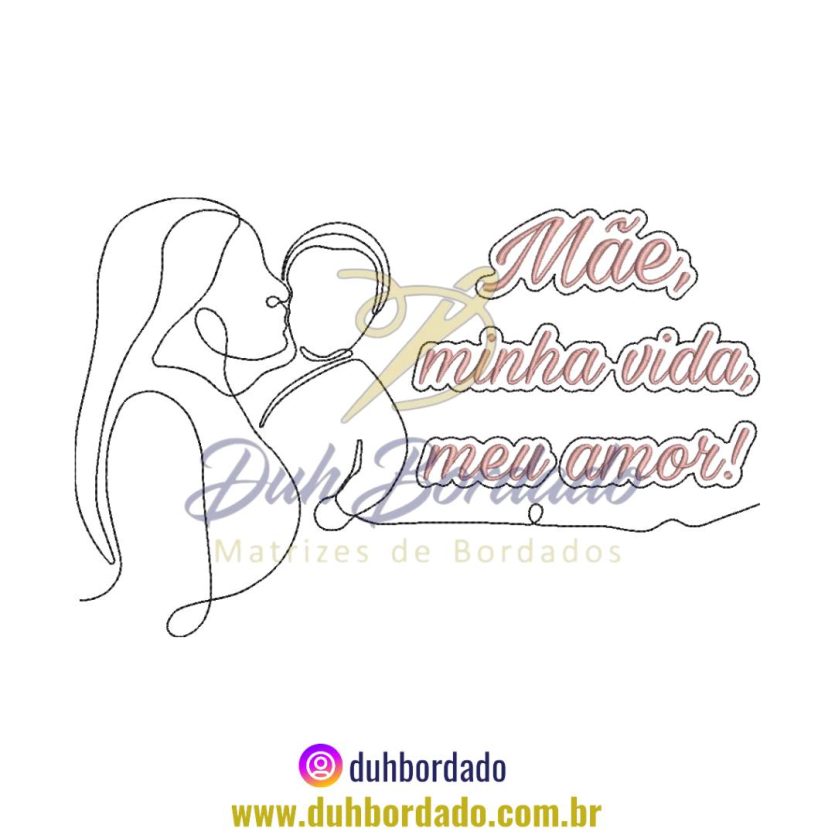 Matriz de Bordado de Dia das Mães