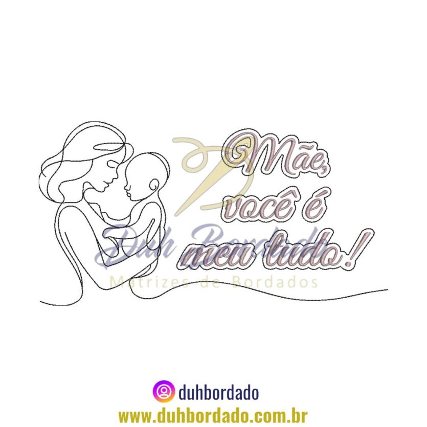Matriz de Bordado de Dia das Mães