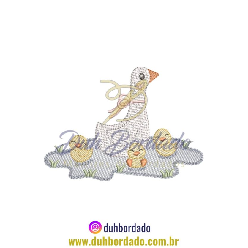 Matriz de Bordado de Patos