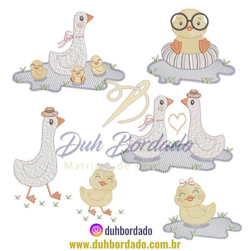 Coleção Matrizes de Bordados Patos